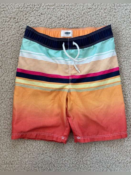 Old Navy Other - Old Navy Multicolor Boys' Striped Swim Trunks - Mint, Orange, Coral Size 5T